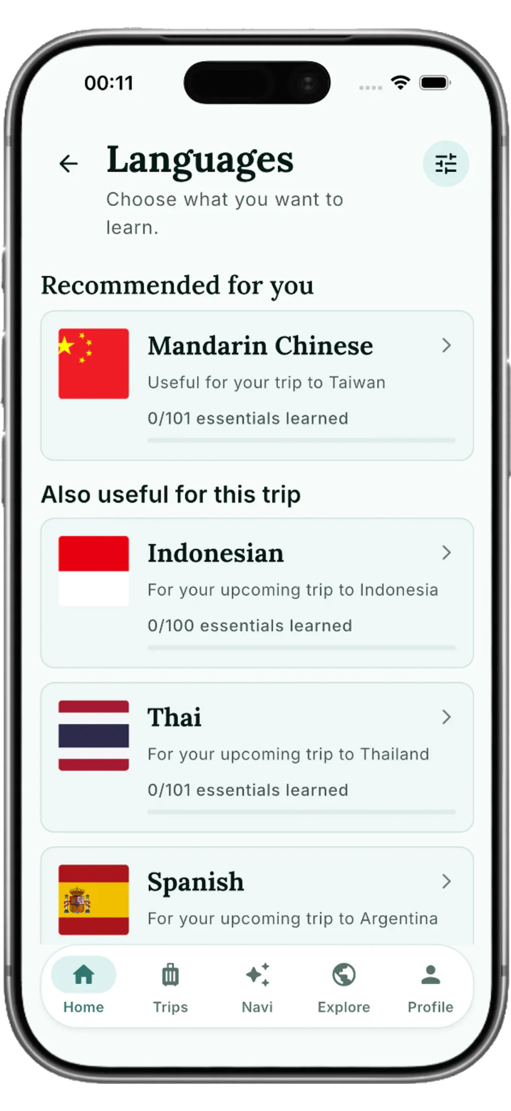 Travel Language App